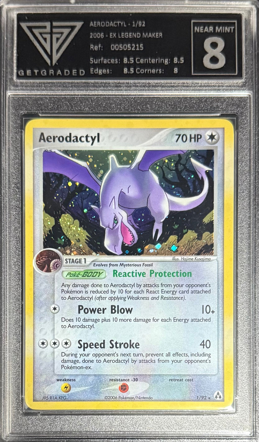Pokemon Aerodactyl 1/92 Pokemon EX Legend Maker 2006 GETGRADED 8