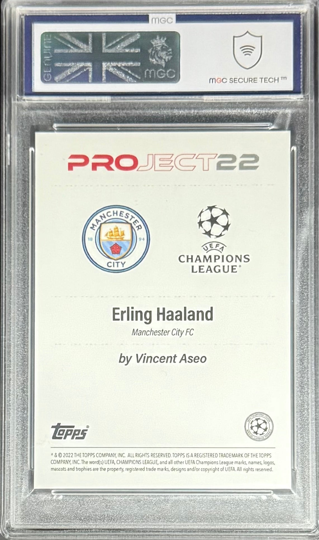 Topps Erling Haaland by Vincent Aseo Project 22 2022 MGC9
