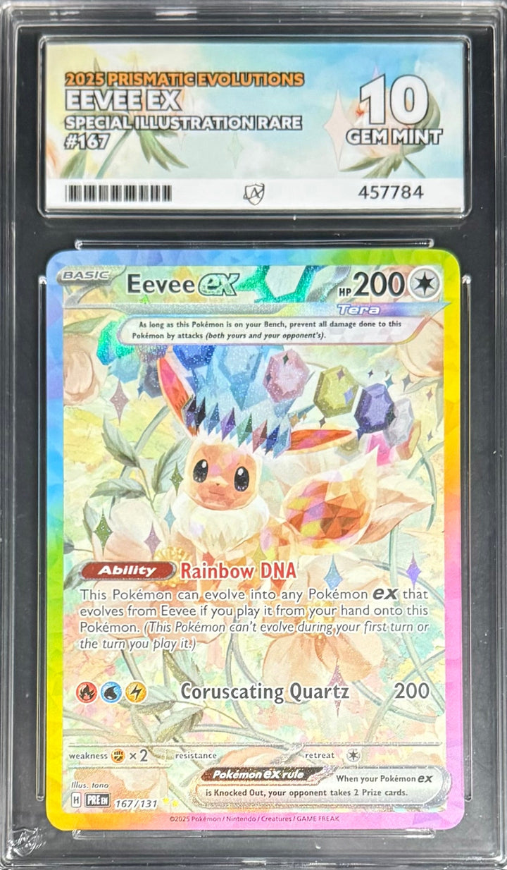 Pokemon Eevee EX 167/131 Special Illustration Rare Pokemon Prismatic Evolutions 2025 ACE10