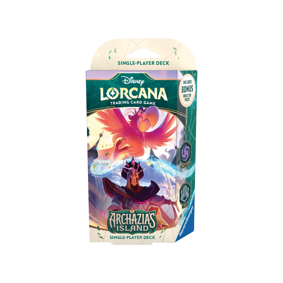 Disney Lorcana Archazia’s Island Starter Deck – Amethyst & Steel