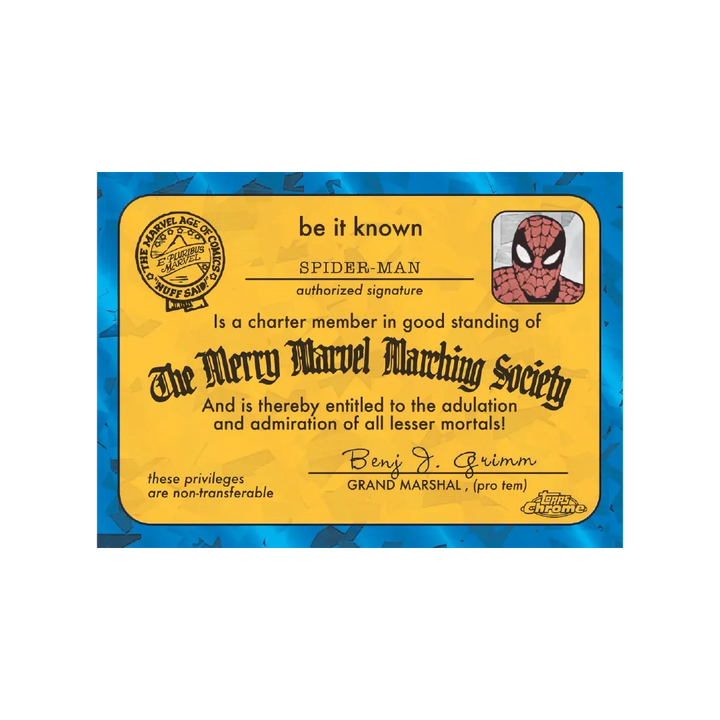 Marvel Comics Chrome Sapphire 2025 Hobby Box