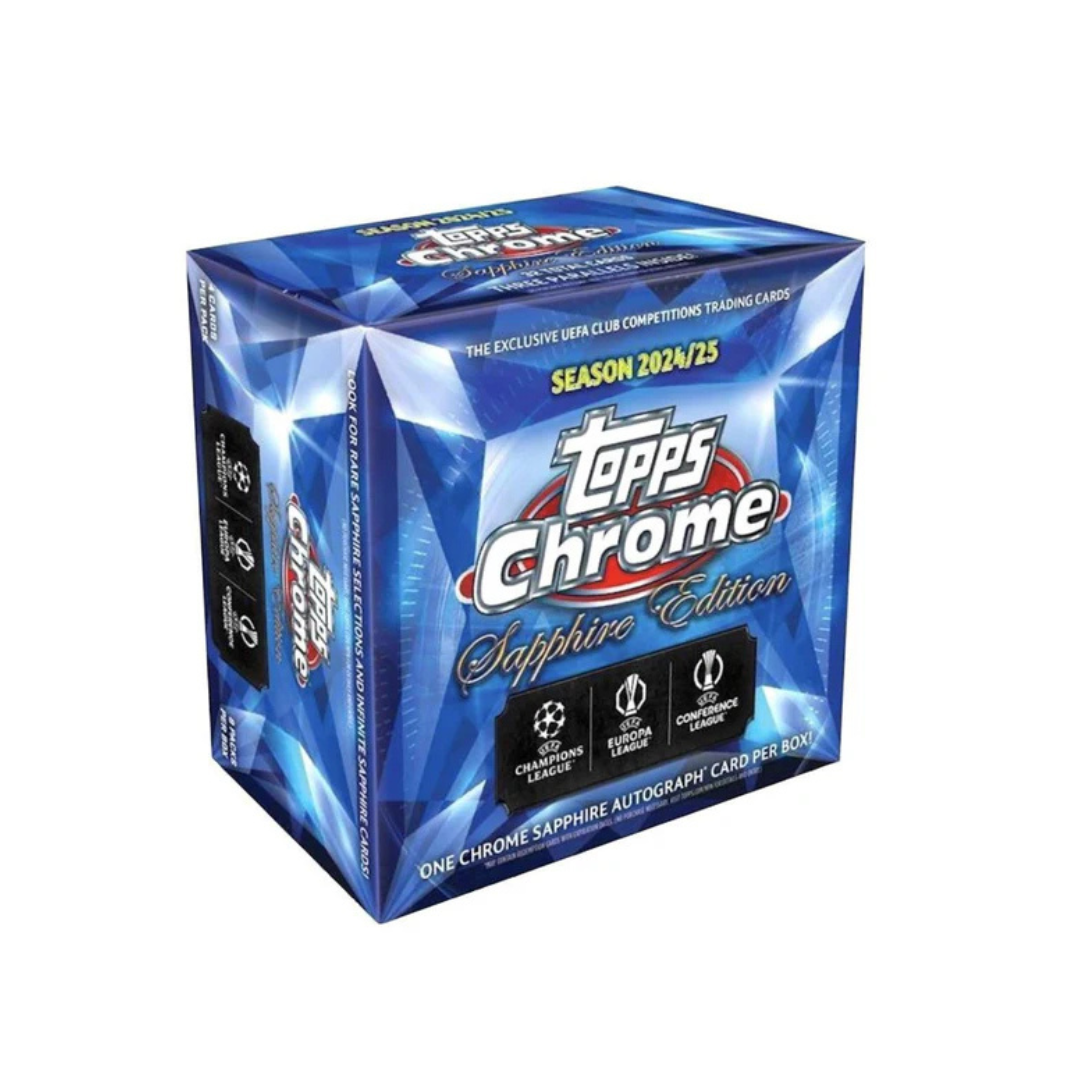 2024-25 Topps UEFA Club Competitions Chrome Soccer Sapphire Edition Box