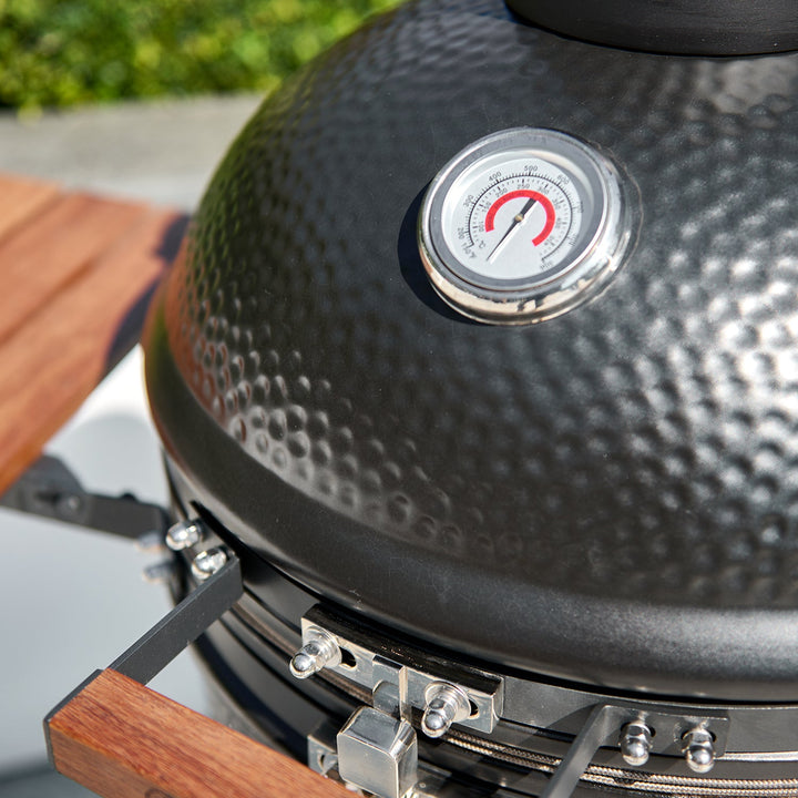 Kamado BBQ 22" Ceramic Grill in Black