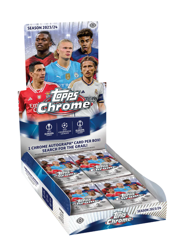 Topps Chrome UEFA Club Competitions Hobby Box 2023-24