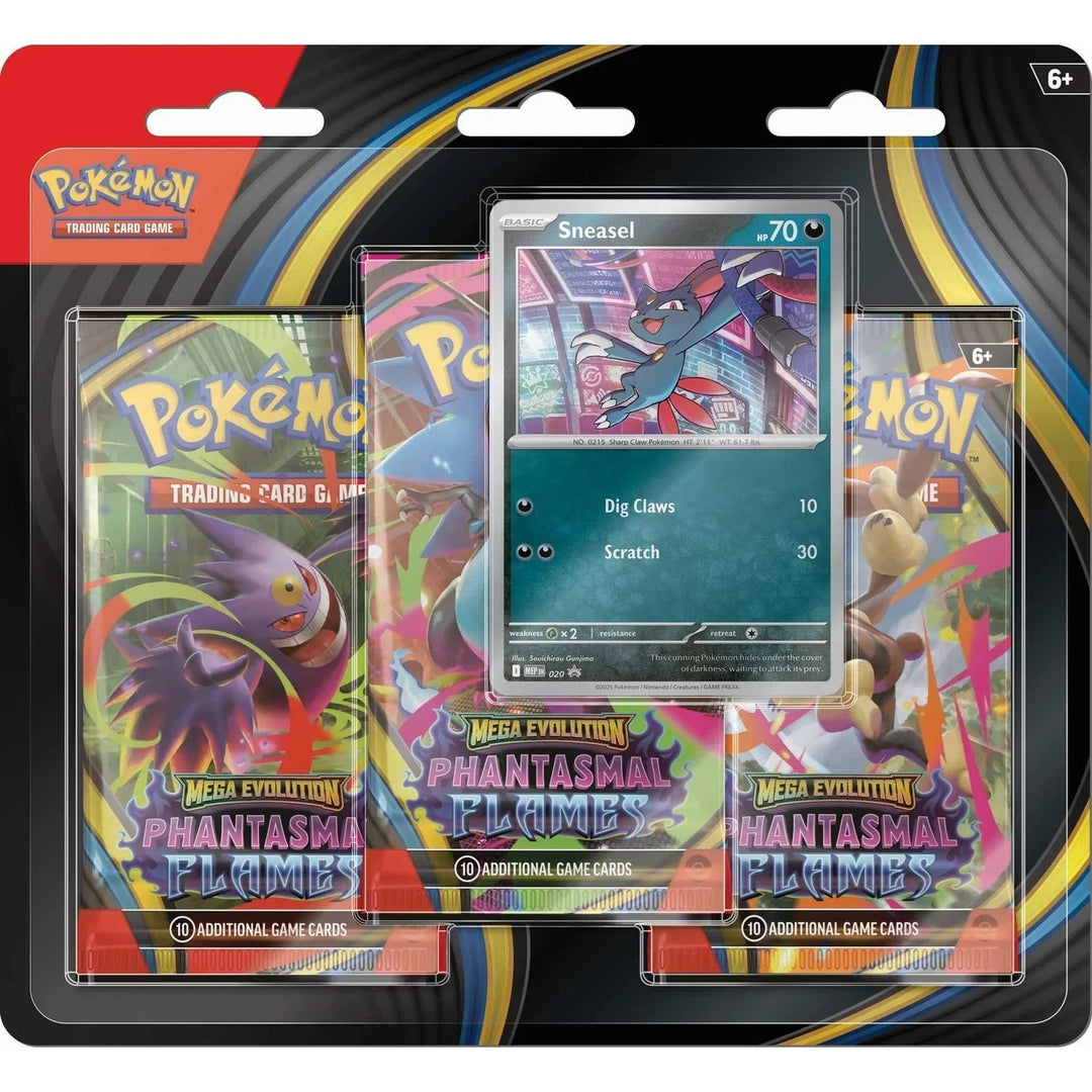 LinaLabo - Pokemon TCG: Mega Evolution Phantasmal Flames 2 - Sneasel 3-Pack Blister Pack