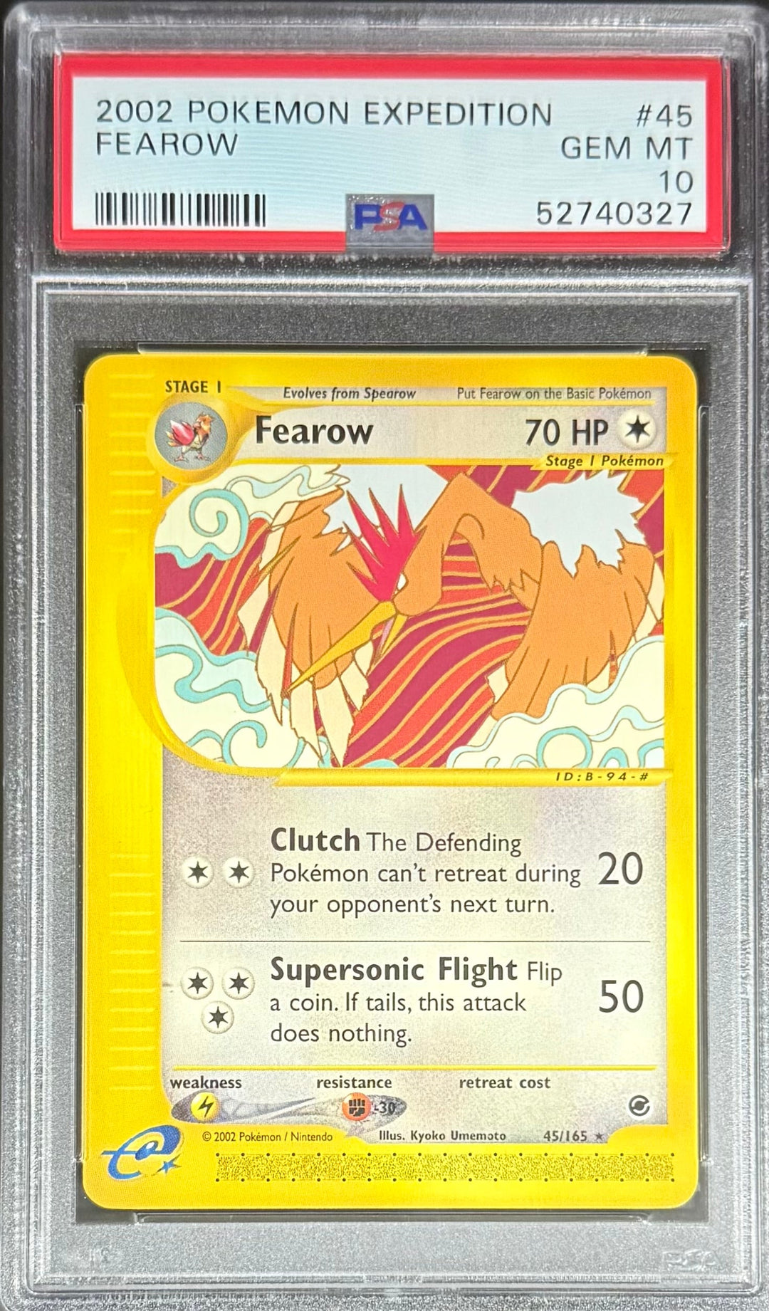 Pokemon Fearow 45/165 Pokemon Expedition 2002 PSA10