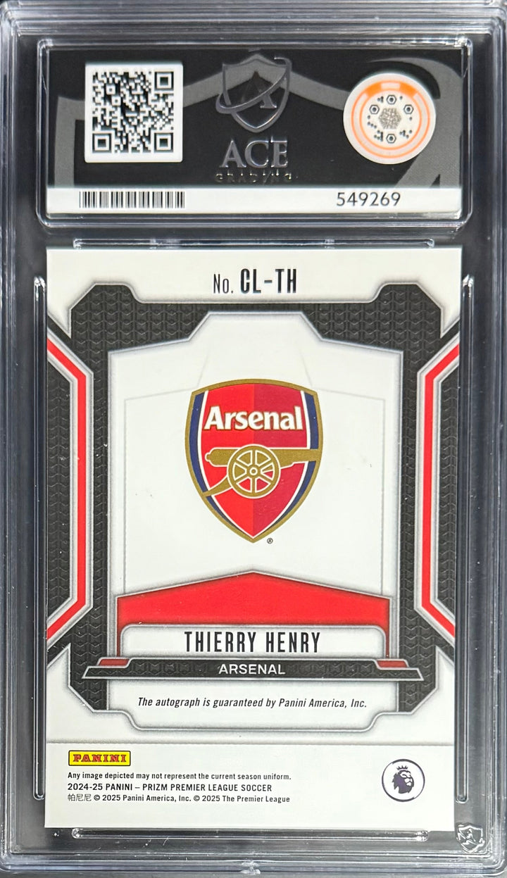 Topps Thierry Henry Club Legend Signatures Panini Prizm Premier League 2024-25 ACE10