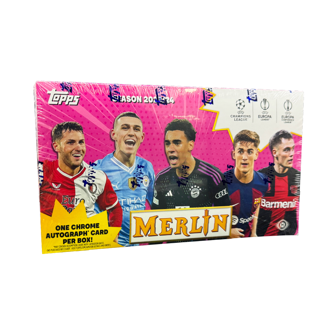 Topps UEFA Club Competitions Merlin Chrome Soccer 23/24 Hobby Box