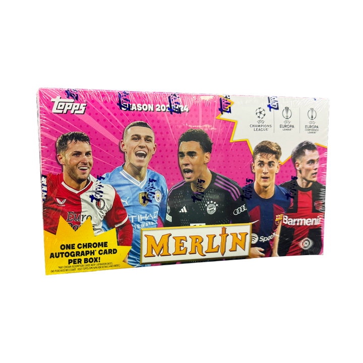 Topps UEFA Club Competitions Merlin Chrome Soccer 23/24 Hobby Box