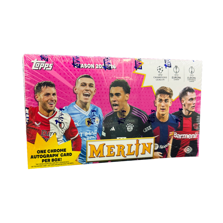 Topps UEFA Club Competitions Merlin Chrome Soccer 23/24 Hobby Box