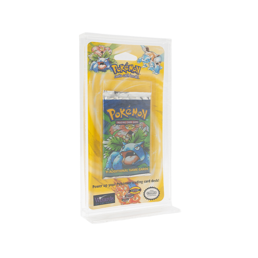 Pokémon 1999 Factory Sealed Base Set Booster Blister Pack With Acrylic Case - Venasaur