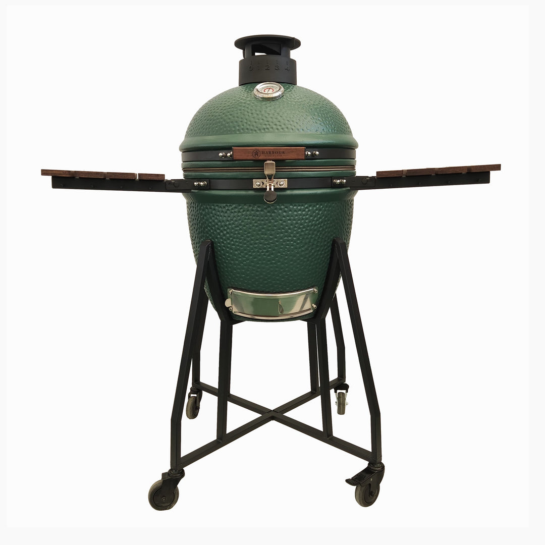 Kamado BBQ 18" Ceramic Grill in Matte Green