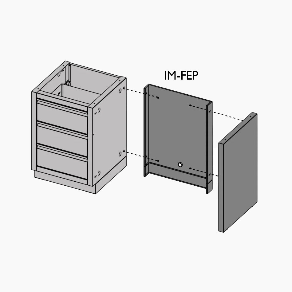Napoleon End Run Enclosure Kit - Single Fridge